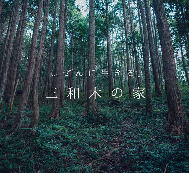 しぜんに生きる。三和木の注文住宅のルーツである、自社保有で育む山林の木々。