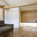 リビングに調和したモダンな床の間　岐阜県加茂郡の平屋　施行事例