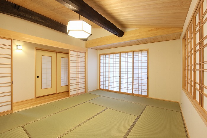 和室も広く清潔感溢れる　愛知県長久手市の平屋　施行事例